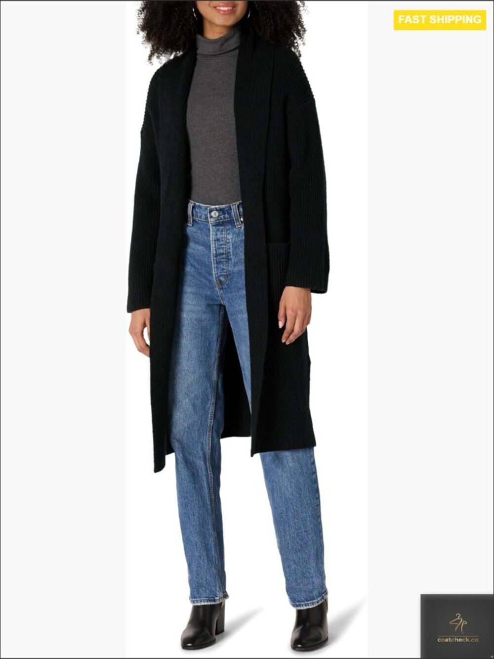 Oversized Cotton Blend Long Cardigan Sweater Textured Stitch Duster Length